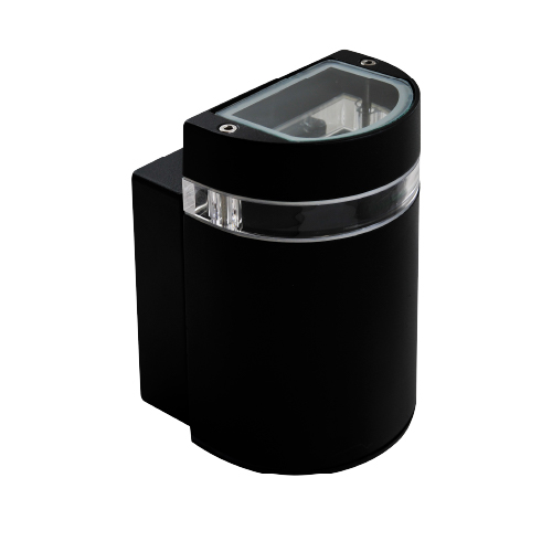 Aplique dicroica GU10 de aluminio para exterior unidireccional modelo amfid l negro